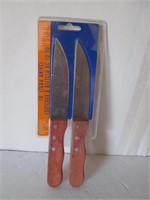 NEW 10" SET OF 2 STAKE KNIFE