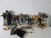 LOT ASSORTED WRESTLER TOY FIGURES AND PARTS
