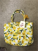 YELLOW FLOWERED TOTE
