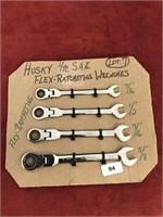HUSKY 4PC. SAE FLEX RATCHETING WRENCHES