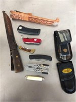 Pocket knives and sheaths