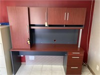 Office desk with three drawers and three cabinets