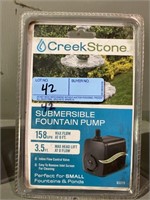 Creekstone submersible fountain pump, never been
