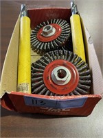 Box with 4”x1/4”x .020” steel brush, two drill