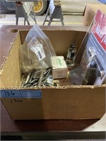 Box with drill bits, micro torch, set keys,