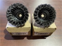 Two boxes of 3 1/2”single row wire cup brush