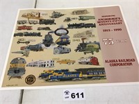 ALASKA RAILROAD 75 YEARS BY S. HILLYER, SIGNED,