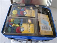 SMALL TIN BOX FULL WITH BUTTONS