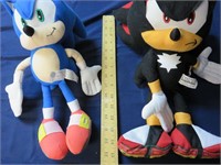 Lot of 2 Sonic Hedgehog Plush Figure