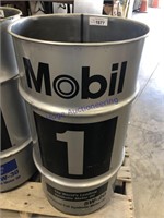 MOBIL 1 OIL BARREL, 16 GALLON SIZE