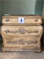 Bedside Chest with Marble Top (MBdrm)