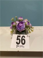 Purple Flower/Glass Vase (Den)