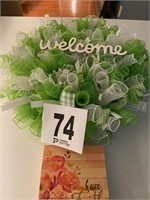 Green Welcome Wreath Picture (Den)