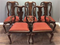 VTG. HARD WOOD DINING CHAIRS