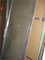 Four metal glass doors