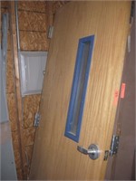 Wood door with view slit