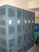 Metal school lockers
