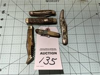 Five (5) Assorted Vintage Knives with DAMAGE