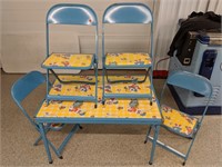 Raggedy Ann and Andy Kids Folding Table, 4 Chairs