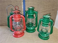 4 METAL OIL LANTERNS-1 DIETZ # 50