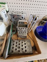 KITCHEN ITEMS- TOASTER, GRATERS & RICER