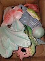 CHALKWARE FISH PLACQUES