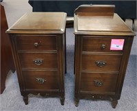 TWO 15W X 28T THREE DRAWER NIGHTSTANDS