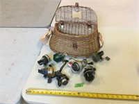 Fly Fishing Basket + Fishing Reels