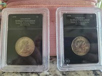 Set 2 Susan B Anthony Authenticated Uncirculated