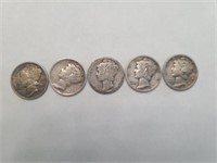 Set 5 1940s-1950s Dimes