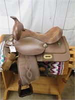 14IN USED SYNTHETIC WESTERN SADDLE