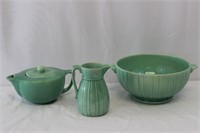 Stangl Pottery Pitcher, Serving Bowl, & Teapot