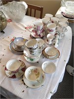 lot of  cups and saucers , shakers etc