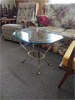 3 glass top side tables 22x28x21