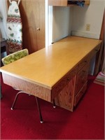large work desk with chair 24x67x30