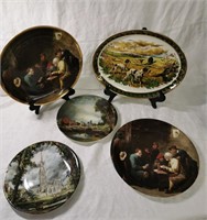 5 Plate Lot - Weatherby + Royal Staffordshire