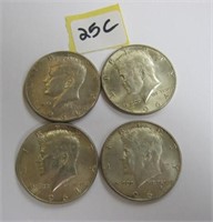 4   Silver United States 1964 Kennedy  Half Dollar