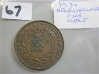 1936 Newfoundland One Cent Coin