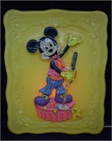 Rare Illuminated Mickey Mouse Lucite Wall Hanger