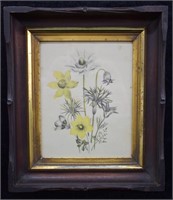 Antique Botanical Print in Antique Frame