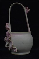 Vintage Art Pottery Basket - Signed
