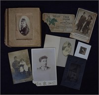 Antique Victorian Photograph Album & Loose Photos