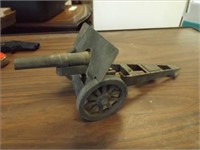 Vintage metal WWII Cannon -- 9"
