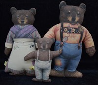 1987 The Toy Works The Three Bears Plush Dolls