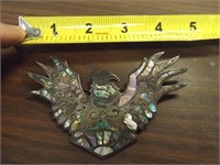 Sterling Silver/Mother of Pearl Eagle Brooch