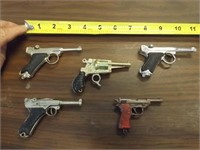 (5) Vintage Miniature Metal/Plastic  Cap Pistols