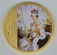 24 K Gold CLAD Queen Elizabeth 4 oz Proof Coin