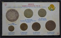 Mexico Uncirculated Type Set w/ Silver Peso