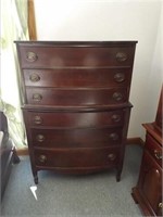 Antique c.1930 Mahogany 6 Drawer Chest of Drawers