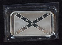 1oz .999 Silver Confederate Flag Bullion Bar